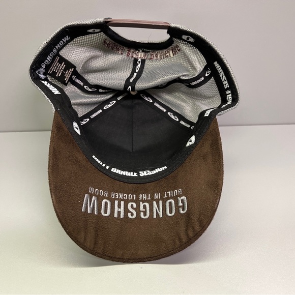 Gongshow Hockey Dirty Mitts Hat Grey Brown Mesh Snapback Trucker Cap Adult Gray - Picture 8 of 8